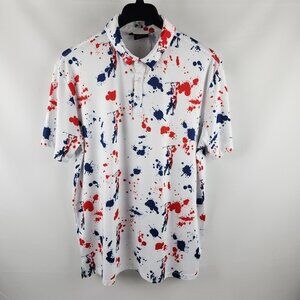 Yatta Golf Shirt Mens XL Multi Paint Splatter S/S Golf Polo